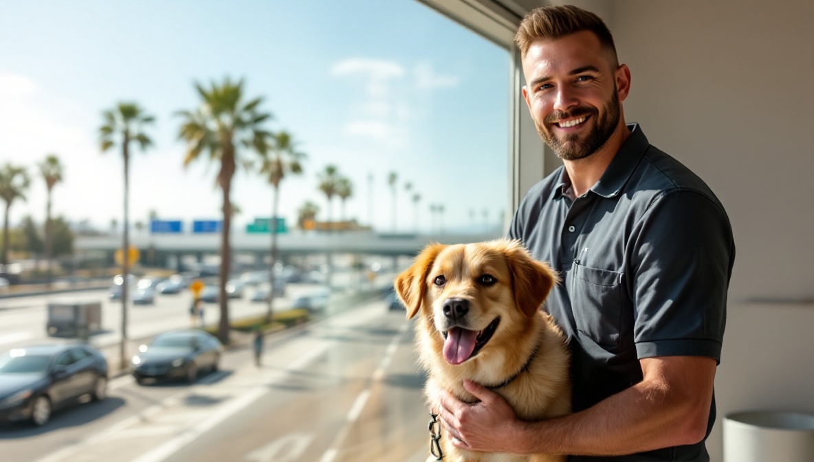 cross border pet transportation San Diego Tijuana illustration