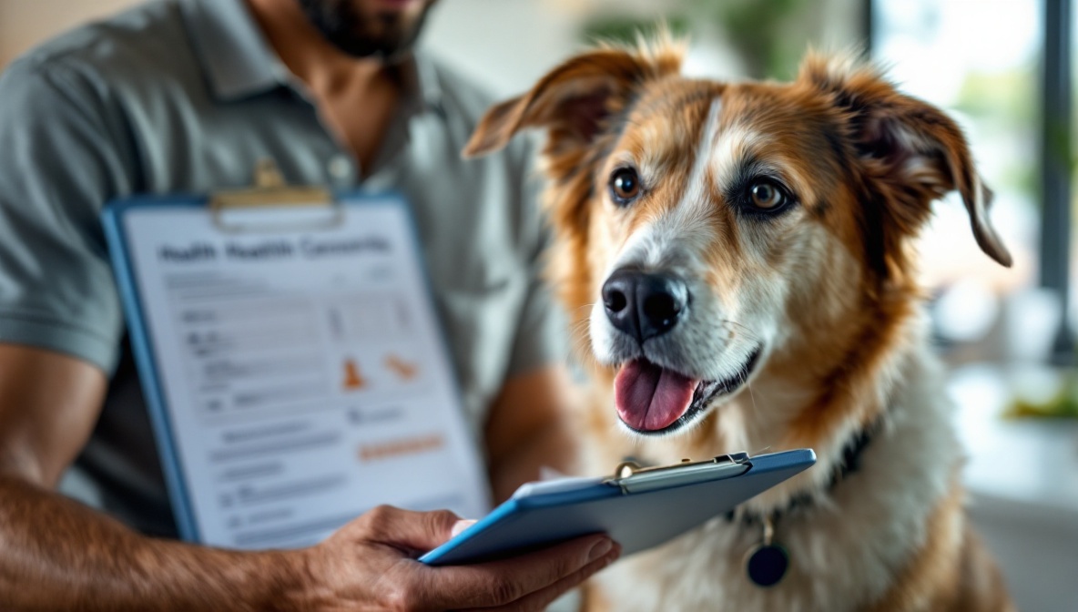 pet travel documentation border illustration