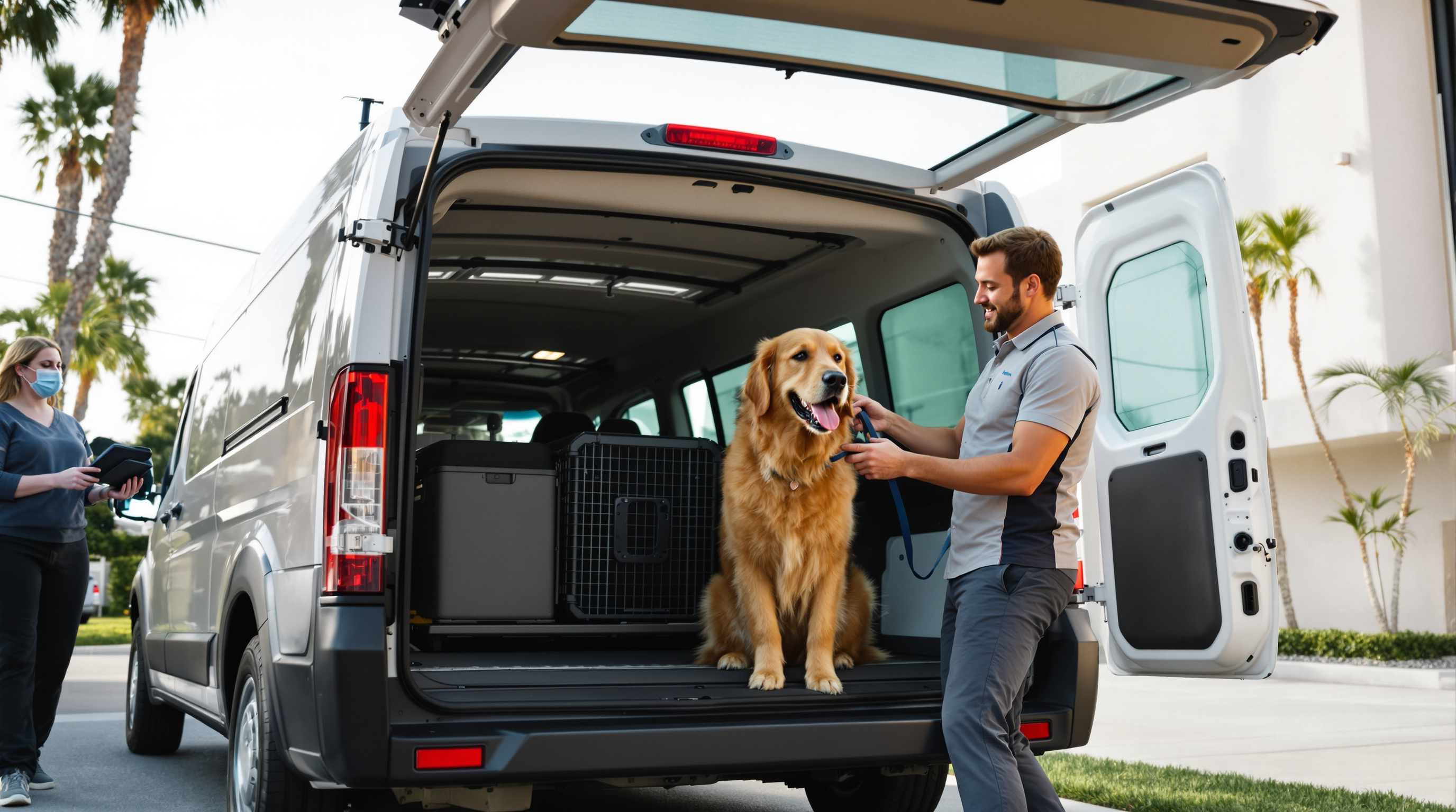 pet transport San Diego Tijuana illustration